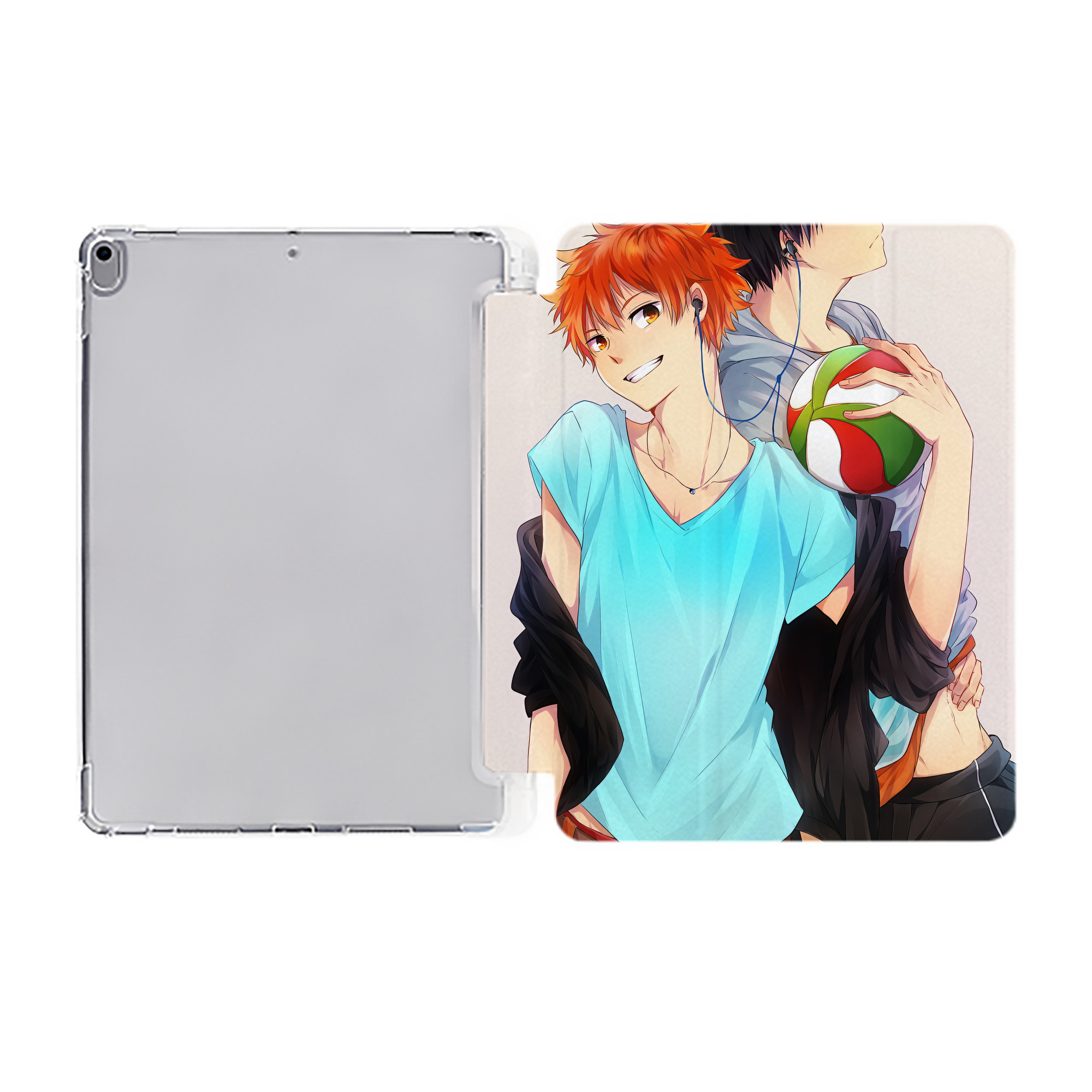 （画像用） ハイキュー!! Haikyu!! IPad ケース ペン収納付き 三つ折りスタンド PUレザー×シリコン 対応機種9.5/10.5/10.9インチ